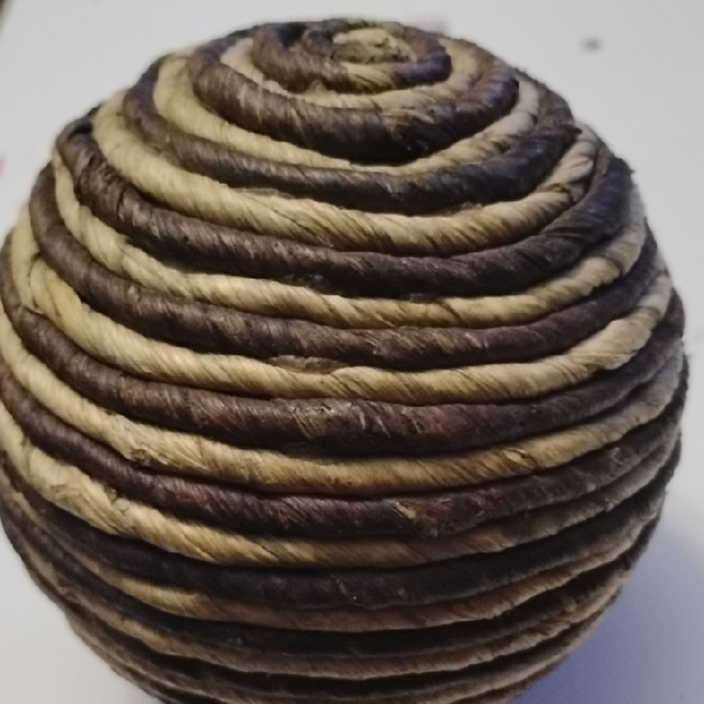 Brown and Tan Decorative Rope Ball